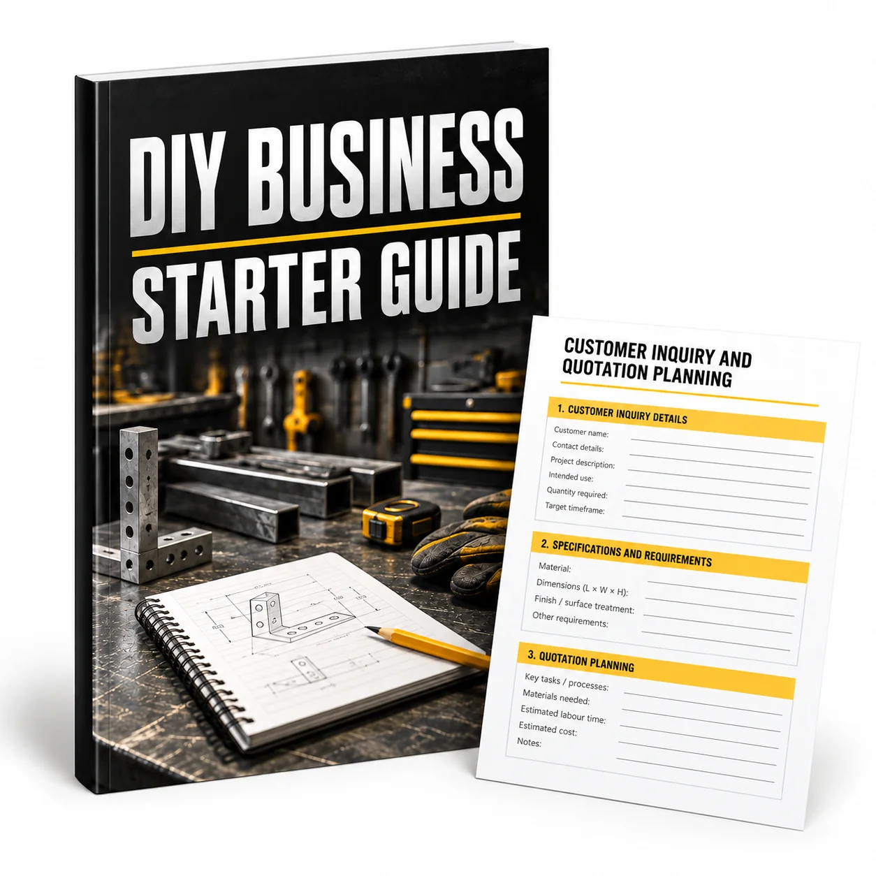 DIY Business Starter Guide — illustrative cover mockup